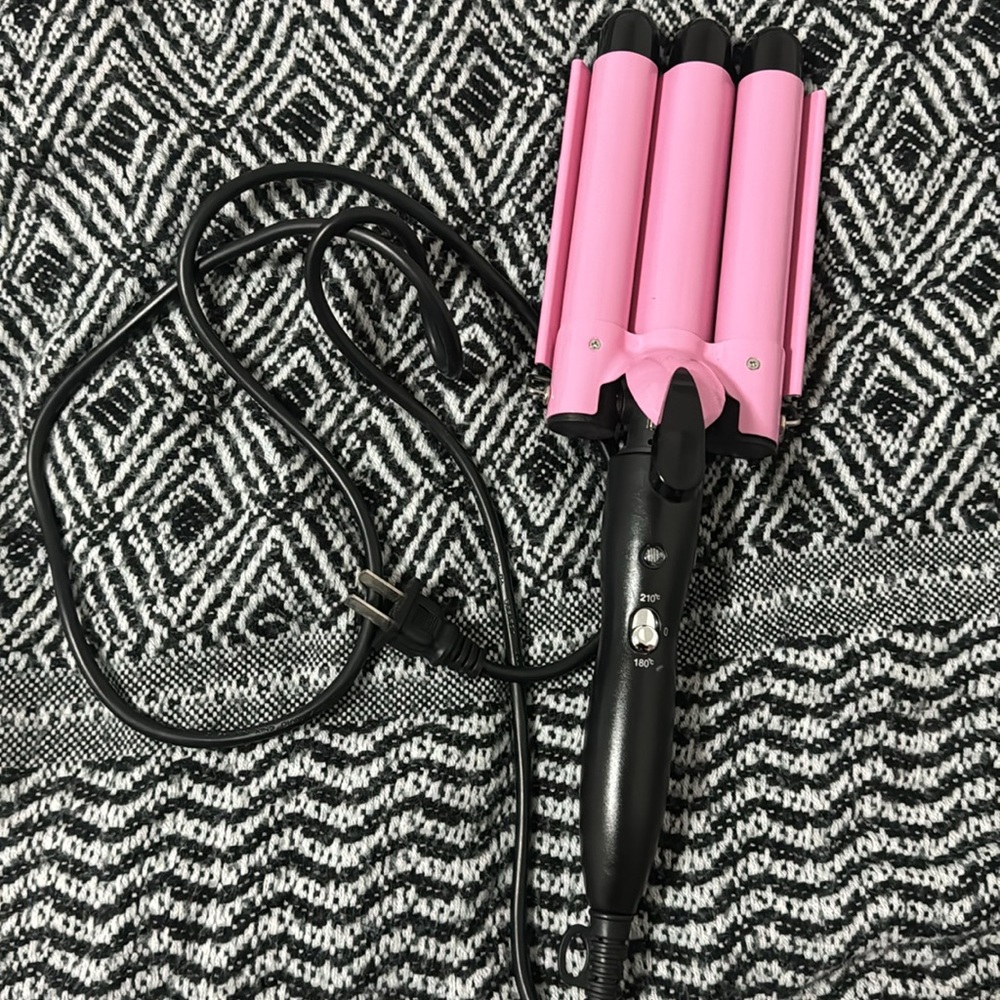 3 Barrel Hair Curling Iron Wand Temperature Adjustable 25mm Hair Waver